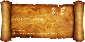 Koczor Edina névjegykártya